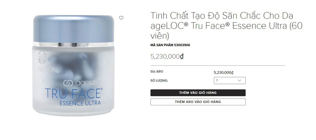 giá-niêm-yết-tru-face-công-ty-nuskin